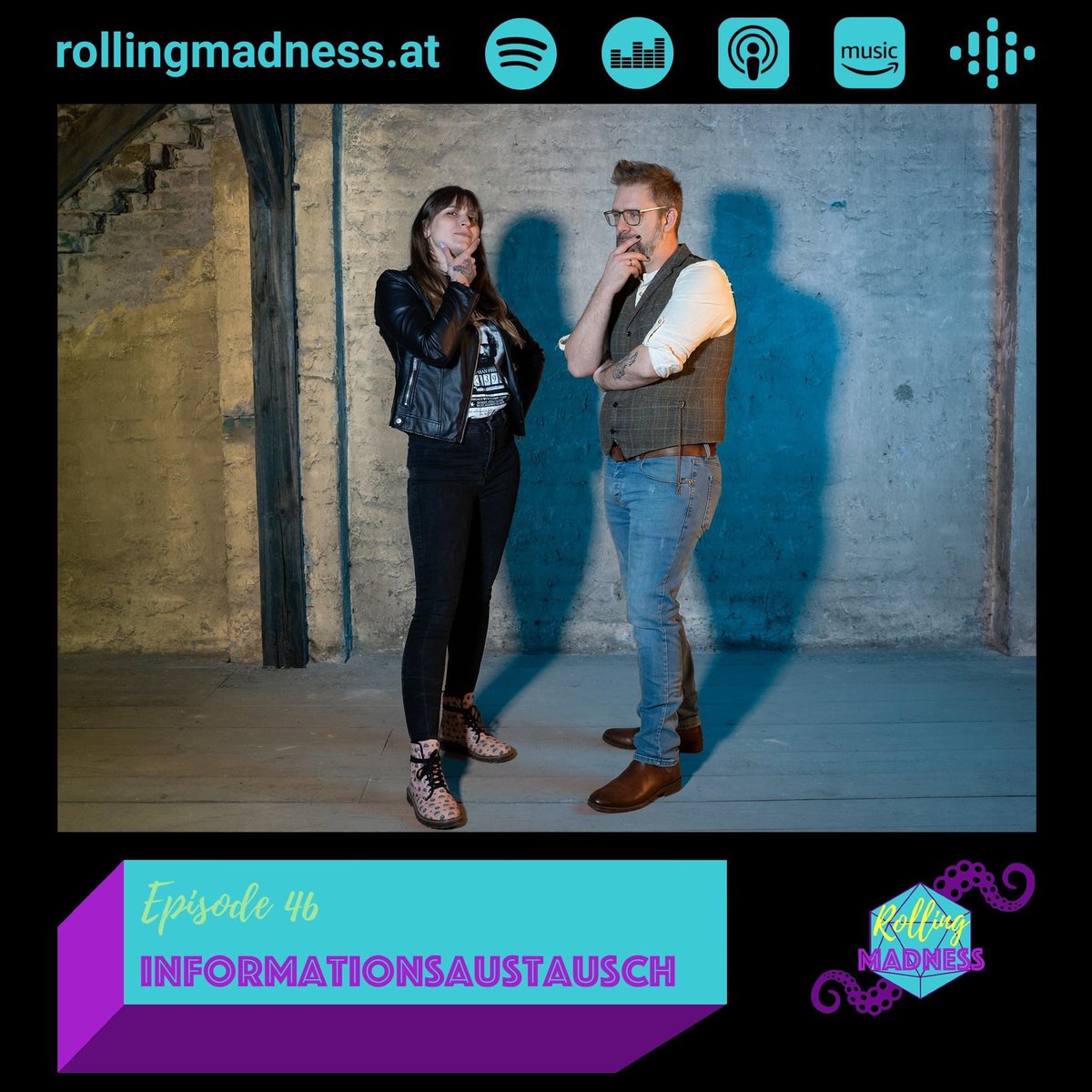 Folge 46 - Informationsaustausch
Nachdem Sheila - Caro und Yheri erfolgreich vereint hat, landen die Abenteurer nach einem Zwischenstopp bei Noah.

#dnd5e #dnd #ttrpg #pnpde

rollingmadness.at/podcast/folge-…
Sämtliche Podcast Plattformen: linktr.ee/rollingmadness