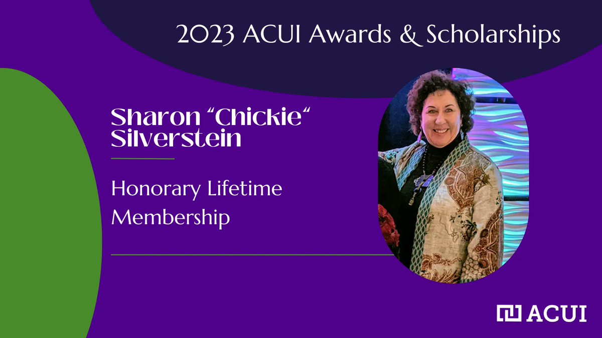 ACUItweets's tweet photo. Congratulations to Sharon “Chickie” Silverstein for winning the #ACUI Honorary Lifetime Membership Award! Find out more: https://t.co/Ar7PWevwcY #ACUI23 https://t.co/6pacCEt7x1