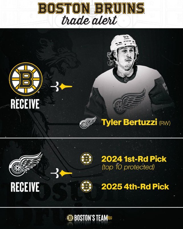 Boston Bruins 2023 Tyler Bertuzzi Poster