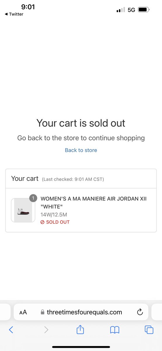 sneakerteacher3's tweet photo. @SOLELINKS Sold out with 1 min wait‼️ https://t.co/GkWkklDHSR