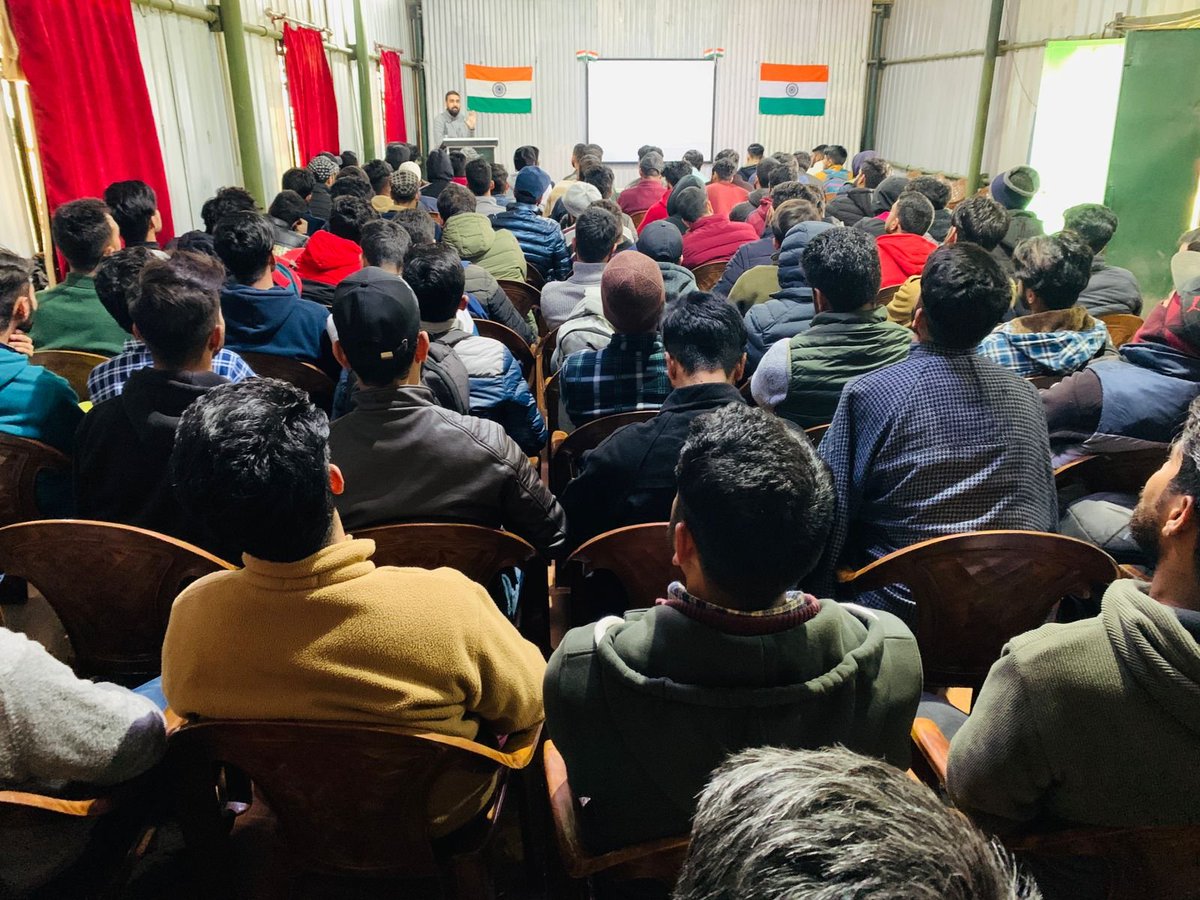 In order to guide the youth regarding various career options available to them after class 10th and 12th, a Skill Development and Career Counseling Programme was organised by professional counsellors from HIMAYAT #IndianArmy #HumsayaHaiHum