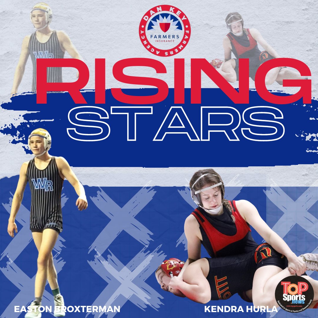 ⭐ RISING STARS ⭐ 

The Dan Key Farmers Agency is happy to announce this week's Male &amp; Female Rising Stars! Easton Broxterman from Washburn Rural and Kendra Hurla from Rossville have been chosen as this week's Rising Stars!