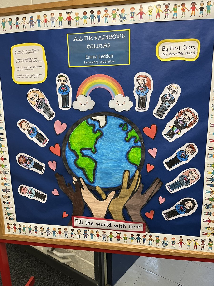 Blown away by this gorgeous project created for #WorldBookDay2023 by first class students based on my book ‘All The Rainbow’s Colours’  ❤️