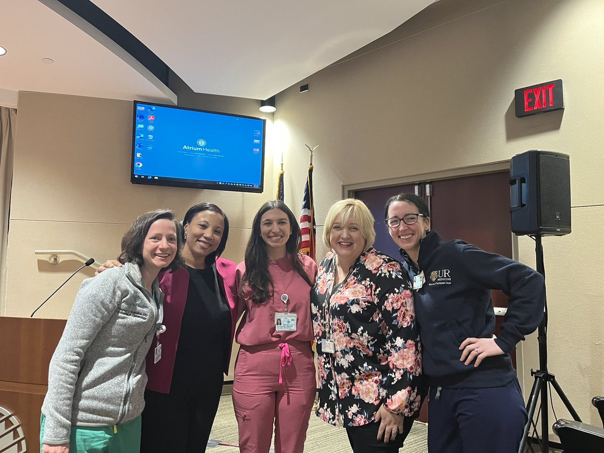 ebonycartermd's tweet photo. So much fun to see old @WashU_OBGYN friends (@LoreneTemmingMD @nicoleelhelou), meet new ones (@shelbygyn), and deliver  #grandrounds @CMC_OBGYN @AtriumHealthWFB this morning! https://t.co/s4Tg38P6Jk