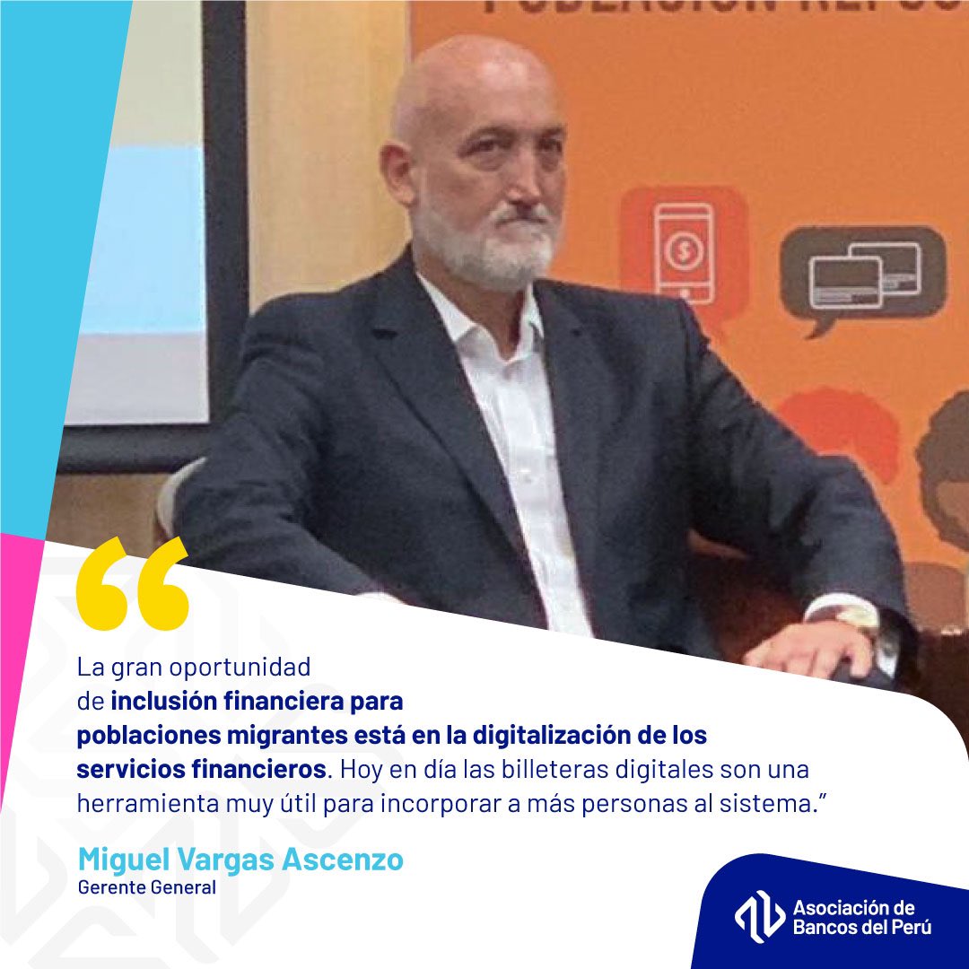 asbancperu's tweet photo. Miguel Vargas,nuestro Gerente General, participó del lanzamiento de la guía práctica para inclusión financiera de población refugiada y migrante,compartiendo experiencias acerca de los beneficios de atender a la población refugiada y contribuir con la integración socio-económica. https://t.co/tH13jWd3H8