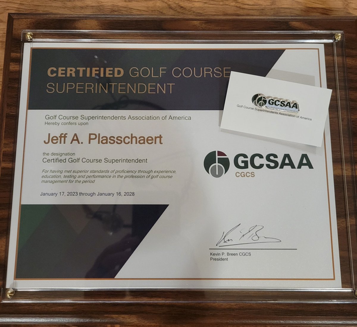 Excited to complete the certification process of becoming a Certified Golf Course Superintendent with <a href="/GCSAA/">GCSAA</a>! It was a goal of mine since becoming a superintendent. Thanks to everyone who helped me through this profession and all the golfers we serve! <a href="/reidgolfcourse/">Reid Golf Course</a>