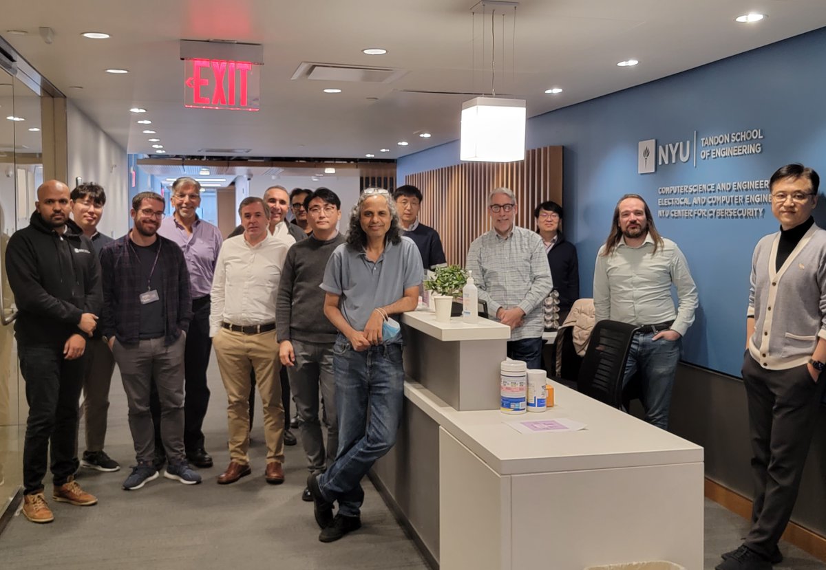 On 2/23 &amp; 2/24 the #Tandon <a href="/nyuniversity/">New York University</a> <a href="/kaistpr/">KAISTPR</a> Center for #Cybersecurity kicked off with discussions on #softwaresecurity #privacypreservingcomputing #robotics #wireless #biometrics &amp; #5G w/ reps from <a href="/Google/">Google</a> <a href="/IBM/">IBM</a> #NYCgovernment <a href="/nyulaw/">NYU Law</a> &amp; <a href="/NYCSanitation/">NYC Sanitation</a> #NYUTandonMade