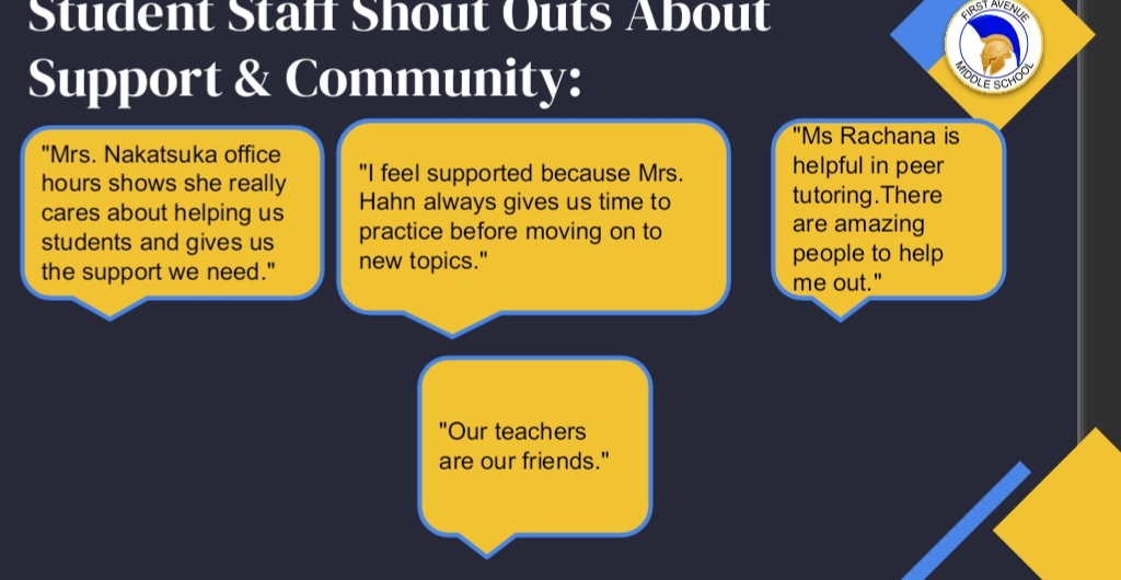 MsMimura's tweet image. &quot;Intention, joy, the real deal,  vision, spirit, sense of belonging, love 💘,  I don&apos;t feel alone, connectedness, bursting w joy,  spirit, makerSPACE, openness, school spirit.&quot;  
Just some phrase from our Ss &amp;amp; school board from #learningwalk   🙏🏻🙏🏽💙💛  @ArcadiaUnified