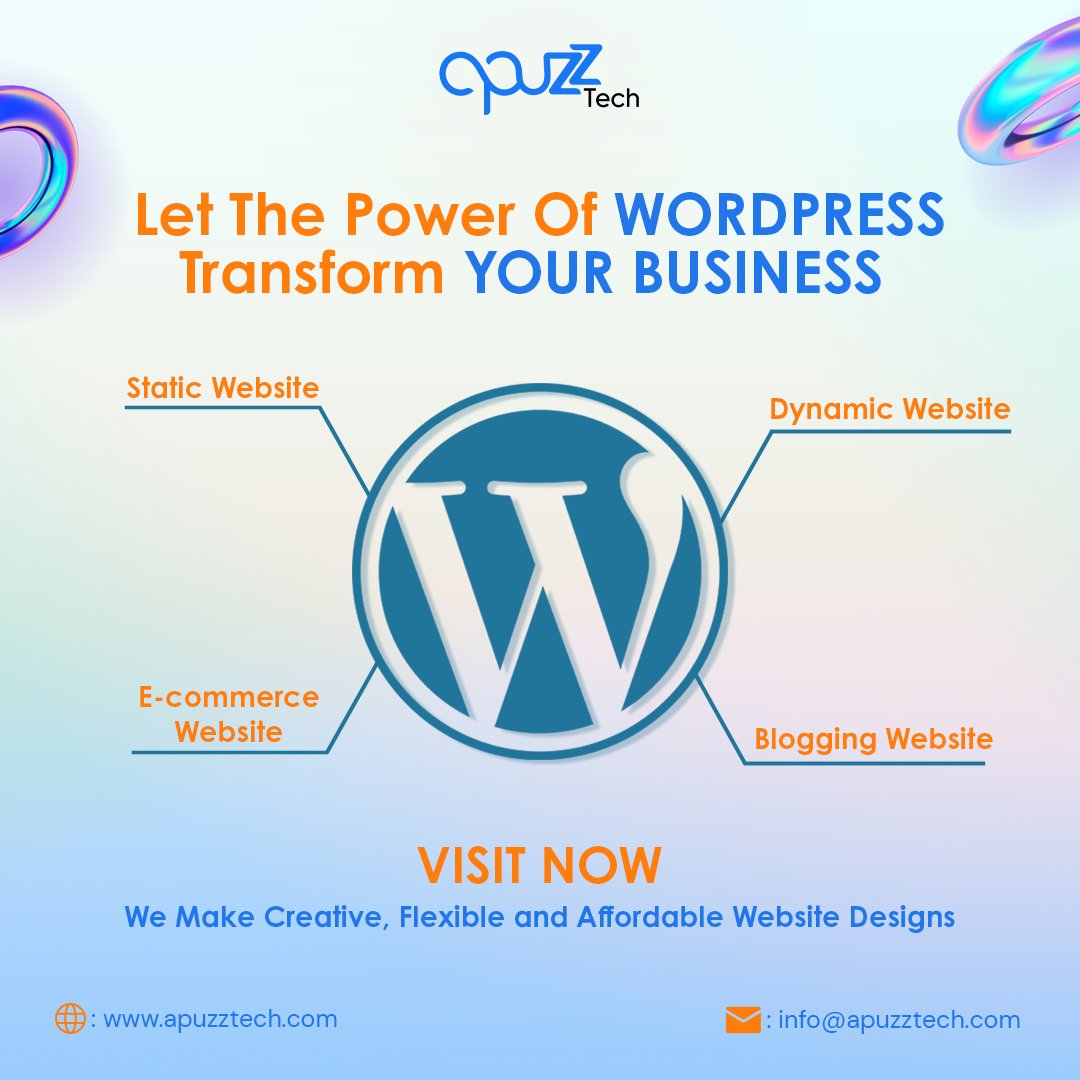 ApuzzTech's tweet image. At apuzztech, we specialize in creating stunning WordPress sites that help our clients achieve their business objectives. Let's get started today!

Visit Us 🌐 apuzztech.com

#WordPress #apuzztech #DigitalTransformation #WordPressDevelopment #BusinessTransformation