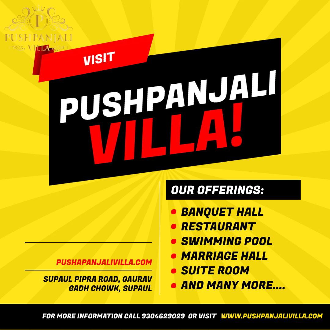 Pushpanjalivila's tweet photo. @pushpanjalivilla welcomes you all.
#pushpanjalivilla #resort #banquethall #restaurant #swimmingpool #supual https://t.co/7PTin3TtGX