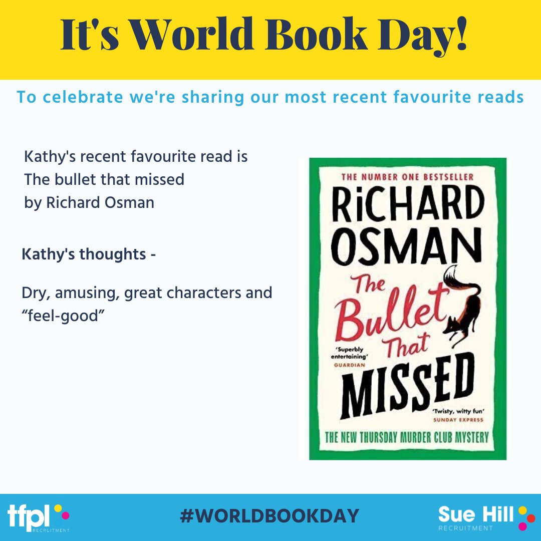 tfpl_Ltd's tweet photo. It's world book day! 🎉
To celebrate, we are sharing our most recent favourite reads. Here is Kathy's
#WorldBookDay 
What's your current favourite read? https://t.co/9Zi6KLTqjC