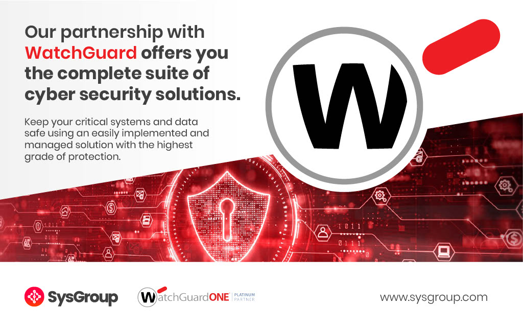 SysGroupPLC's tweet photo. As one of only 2 @WatchGuardUK Platinum Partners in the #UK, you can rest assured that @SysGroupPLC is qualified to keep your critical systems safe with easy-to-use, highest grade of protection.

Learn more: https://t.co/9QQ9ViXYFQ

#sysgroup #business #cybersecurity https://t.co/rOaLGfNZKh