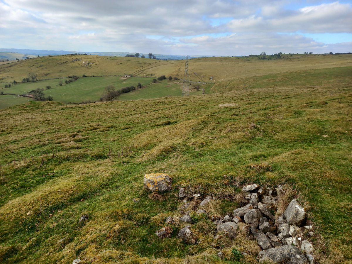 From Carsington pastures towards Brassington  riddled with lead mines, possibly a buddle in the foreground?