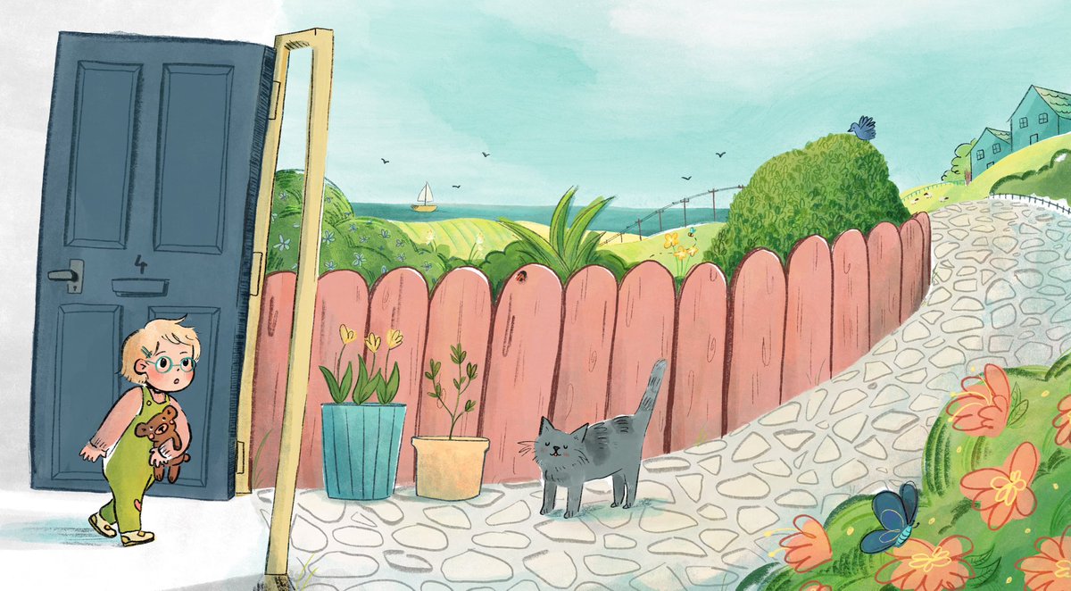 Hi #KidLitArtPostcard 👋 
I’m Erin, a kidlit illustrator from Northern Ireland. 
You can see more of my work at erinmcclean.com ⭐️