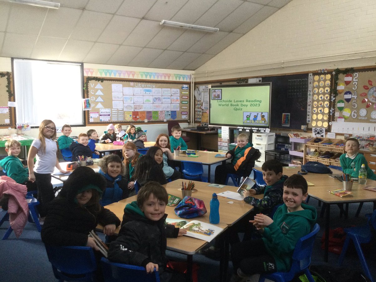 LochsidePS's tweet photo. #P4Robin are enjoying the Lochside Loves Reading World Book Day 2023 Quiz. #WorldBookDay2023 https://t.co/yCa5YdsD6O