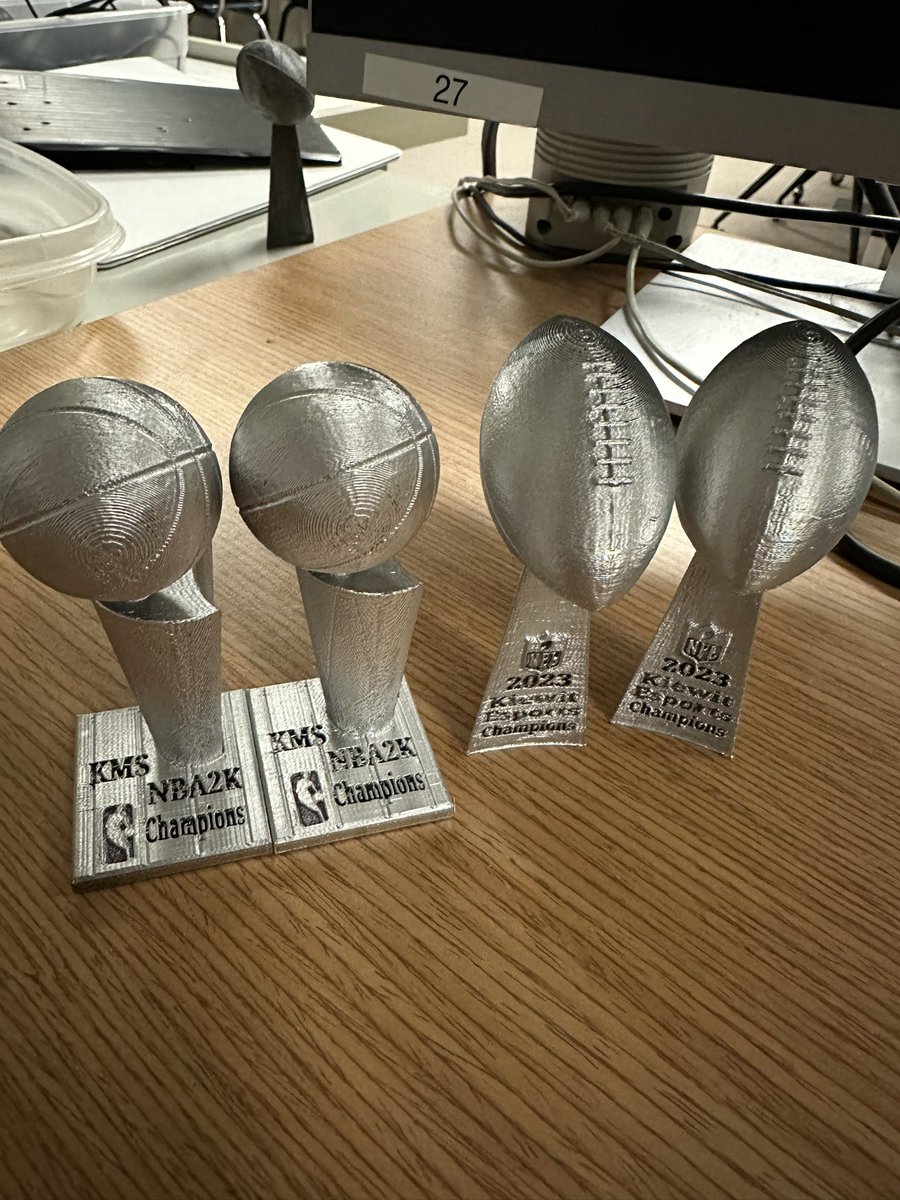 kmskeller's tweet photo. The trophies are ready for today’s Esports #kiewitcolts Champions! @MPS_Kiewit https://t.co/tiUzJdzn8u