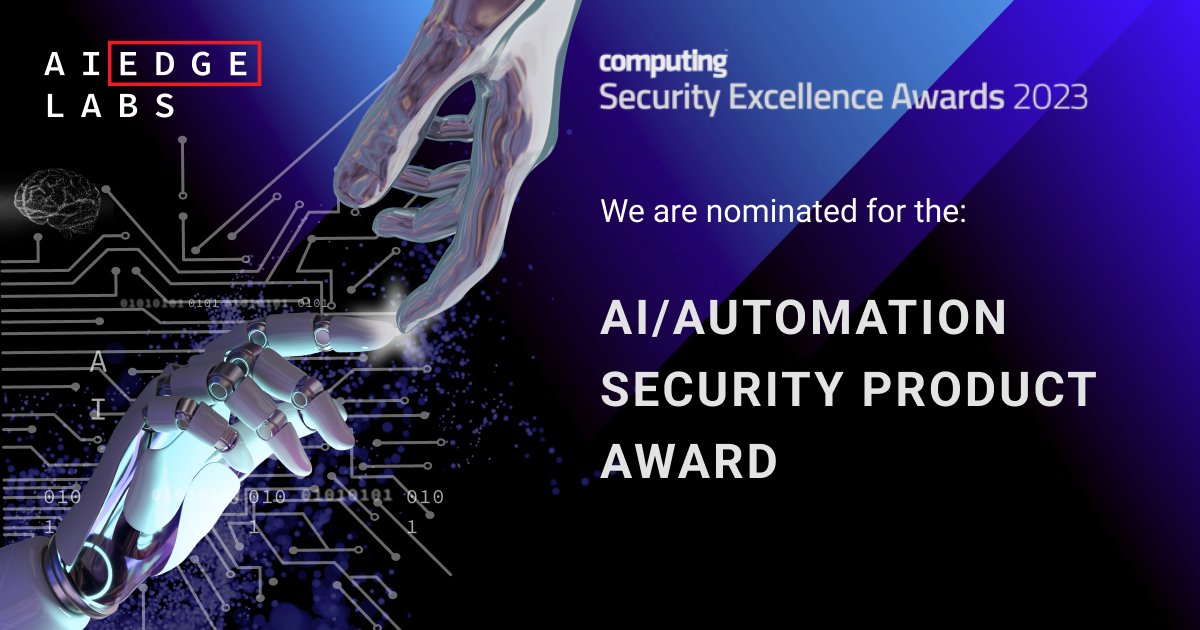ai_edge_labs's tweet image. We are delighted to announce that AI EdgeLabs has been shortlisted for the #SecurityExcellenceAwards in the following  category: 

AI/Automation Security Product Award - AI EdgeLabs

See the news here → edgelabs.ai/blog/ai-edgela… 
#EdgeCybersecurity #AutomationSecurity #AISecurity