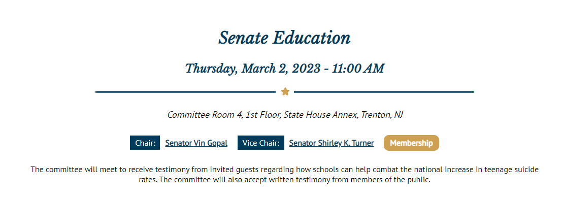TLC_UBHC's tweet photo. Maureen Brogan(TLC) invited to testify in front of Senate Education Committee on how schools can help combat the national increase in teen suicide rates. TUNE IN: Today 11:00am 
https://t.co/SYZjtZPe6z
#SuicidePrevention #LetsTalk https://t.co/GRPVs5fKVs