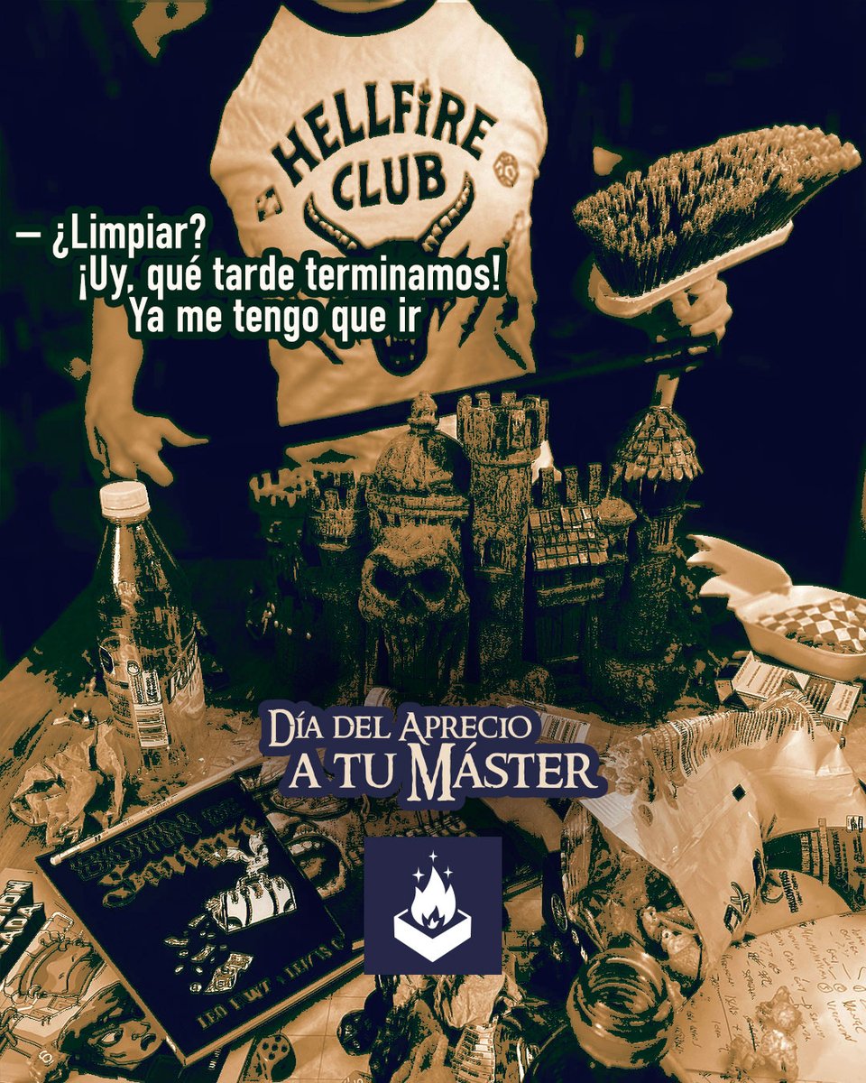 DevirAmericas's tweet photo. ¡Qué sería del #rol sin másters! 💙 Gracias a todas las personas que leen todos los manuales, estudian los sistemas de juego, crear aventuras inolvidables y nos dirigen rol todos los findes 🙏 Y tú, ¿ya le agradeciste a tu máster? 👀 Hoy es su día, así que: ¡Hazlo! #DMDay #GMDay https://t.co/AZ9uOey2wd