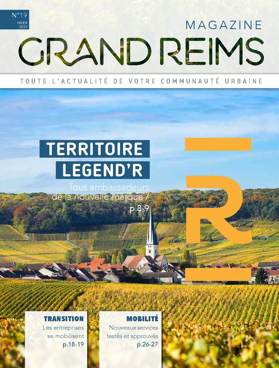 GrandReims's tweet photo. Le dernier #GrandReims magazine est en ligne ! Découvrez ce mois-ci, la nouvelle marque de territoire @ReimsLegendR, un dossier sur le budget 2023, la mobilité, l'actualité des #territoires ou encore la #RénovationUrbaine. => Le visionner https://t.co/metwbSIM7x https://t.co/xlr09OVot1