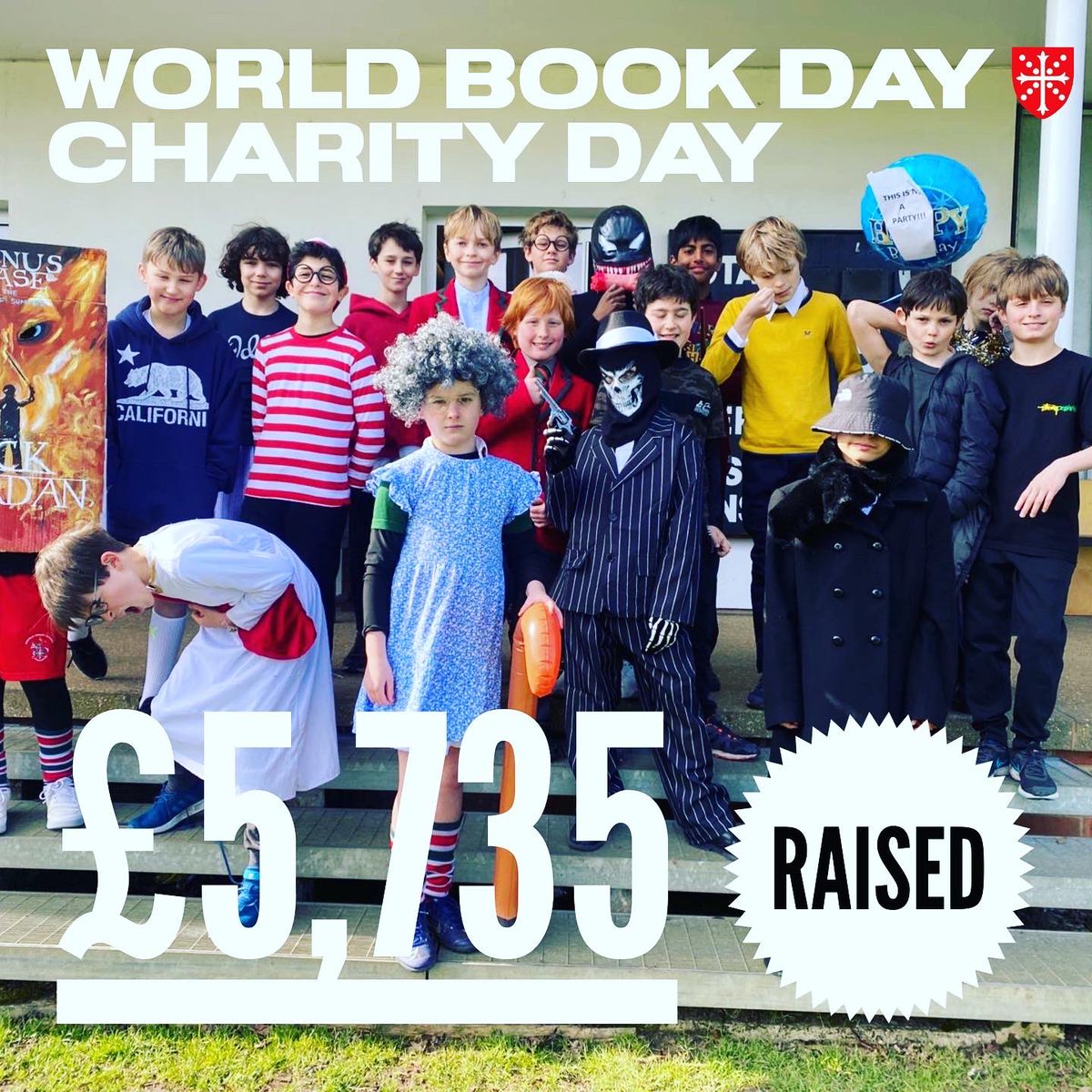 ArnoldHouseSch's tweet photo. A wonderful array of Book Characters, Gods & Monsters came to school today in celebration of World Book Day raising a fantastic total of £5,735 for @refugeeeduk Thank you for your support. #worldbookday #charityday #bookweek #gods&monsters #community #reuk #arnoldhouseschool https://t.co/CTZ9poYBB5