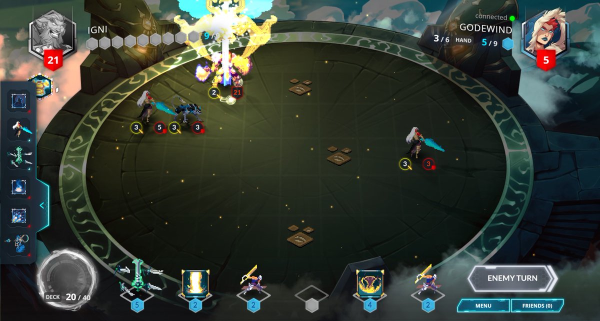 Got all my custom Ignideus skin Sunrisers in my bar and then they won me the game 😭😭
Thanks <a href="/DreamSlothGames/">Dream Sloth Games</a> <a href="/Duelyst2/">DUELYST II</a>!!