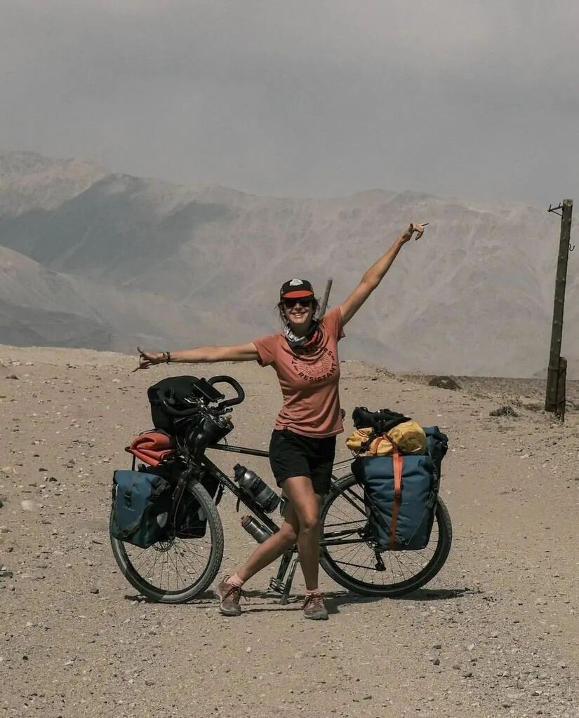 'Day 6 We left Langar, the last village of the Wakhan corridor. As we were climbing a wall, and it was definitely a wall compared to the little hills we climbed the past days, the Panj river escaped from our vision. We were now riding along the Pamir riv… instagr.am/p/CpSpcMBNk8v/