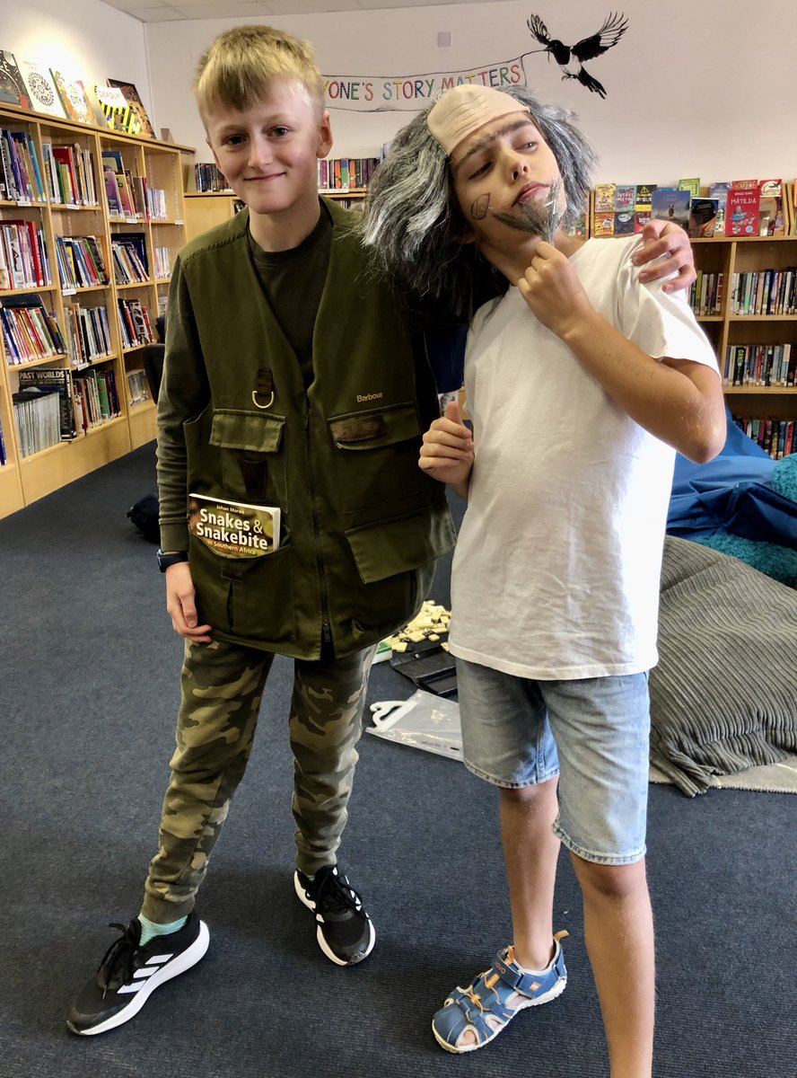 MonktonLibrary's tweet photo. Happy #WorldBookDay! The Upper Library hosted dinosaurs, warriors, crayons, tigers and even our very own @SteveBackshall… https://t.co/cU1Ydn3ph2