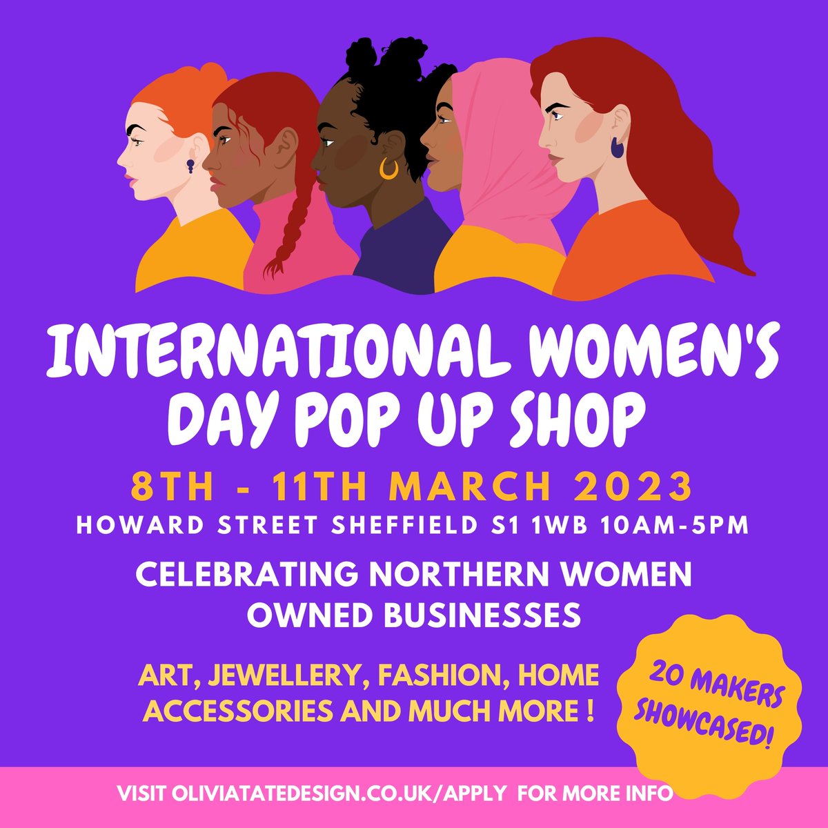 Visit the International Women’s Day pop-up shop 8-11th March,  celebrating and uplifting northern women owned businesses.

Showcasing 20 amazing small businesses over 4 days

#IWD2023 #EmbraceEquity 
#WomeninBusiness