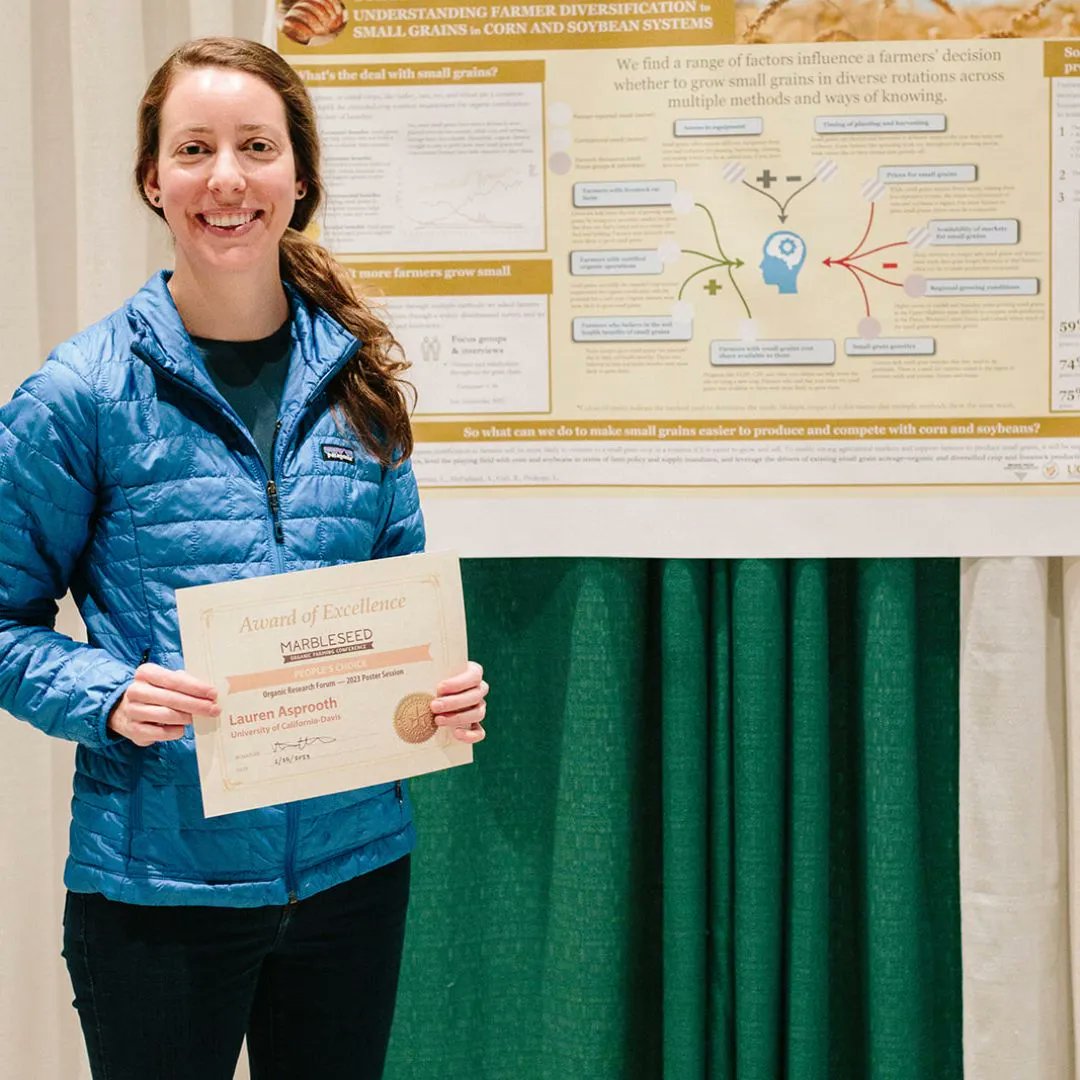 Another huge congrats to our 2023 Organic Research Forum winners: Jessica Barbosa Oliveira, Nurfadila Khairunnisa, Bianca Goncalves Da Costa, and Lauren Asprooth. Organic Research is so important to drive improvements in our work as farmers.