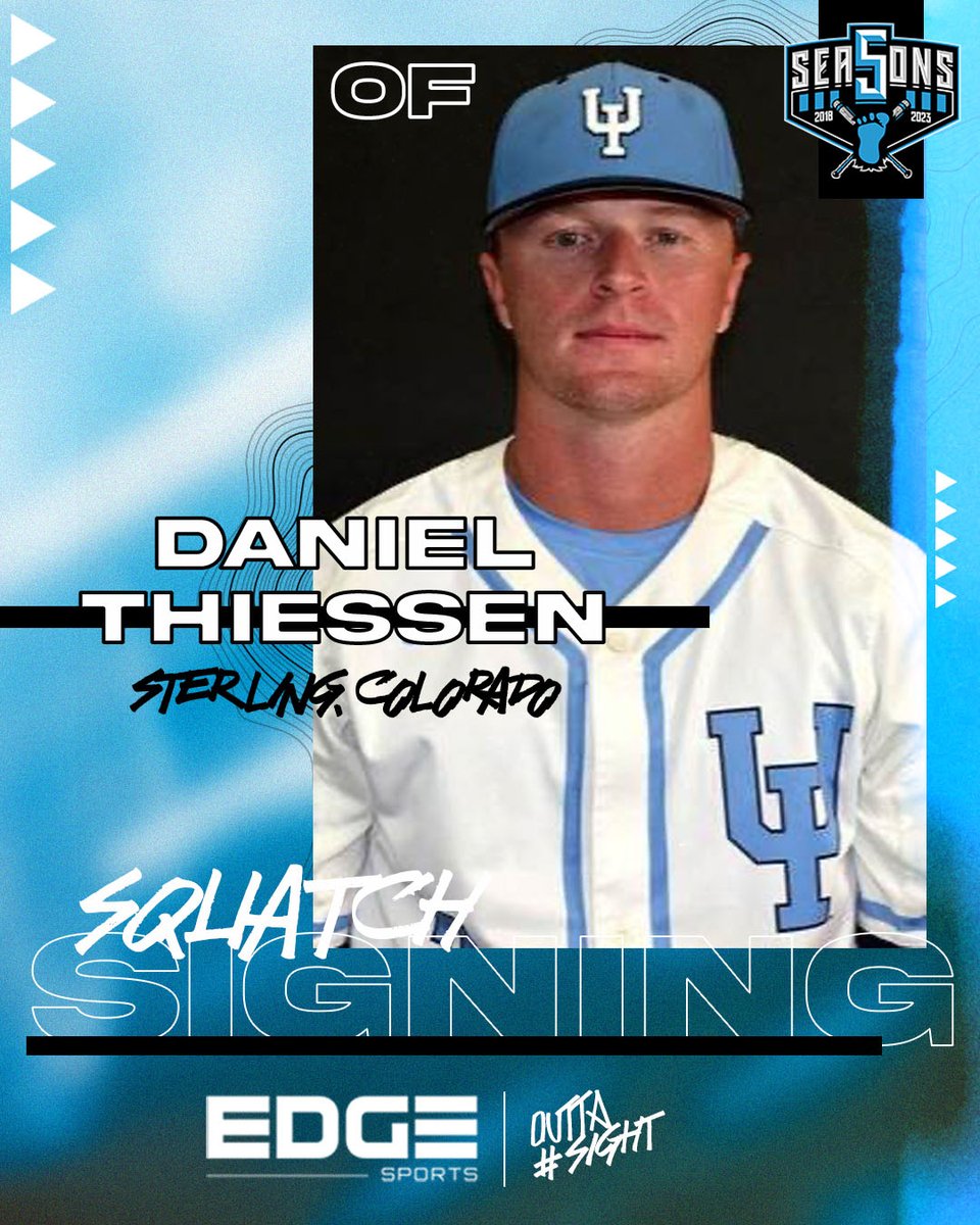 SQUATCH SIGNING presented by EDGE Sports

Please welcome <a href="/Danny_Thiessen/">Daniel Thiessen</a> to the squad! Daniel is from Sterling, CO and is a junior at <a href="/UpperIowa/">UpperIowa</a>!

Need 'Squatch Gear? -&gt; shorturl.at/emoqB

<a href="/UIUPeacocks/">Peacock Athletics</a>
<a href="/UIUBaseball/">Upper Iowa Baseball</a>
<a href="/SWCCSpartans/">Southwestern Spartans</a>
<a href="/sterling_tigers/">Sterling Tigers</a>
<a href="/Slammersbasball/">Slammers Baseball CO</a>
<a href="/ILBTweets/">Independence League</a>