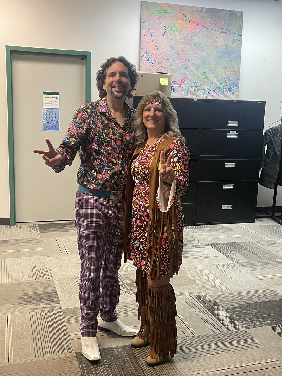 DO staff dressed up for todays 70’s Music Bingo at lunch.