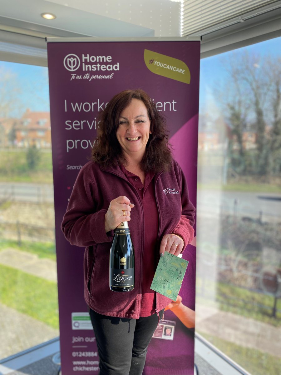 Home Instead Chichester & Bognor Regis (@homeinsteadchi1) on Twitter photo This is our lovely Care Pro Janette. Janette received a gift today from <a href="/Homeinsteaduk/">Home Instead UK</a> in recognition of her nomination for Care Pro of the Year. Congratulations Janette, you certainly epitomise the ‘#YouCanCare’ Home Instead approach to home care. 💜🙏🙌 #CareCareer #loveyourjob This is our lovely Care Pro Janette. Janette received a gift today from <a href="/Homeinsteaduk/">Home Instead UK</a> in recognition of her nomination for Care Pro of the Year. Congratulations Janette, you certainly epitomise the ‘#YouCanCare’ Home Instead approach to home care. 💜🙏🙌 #CareCareer #loveyourjob
