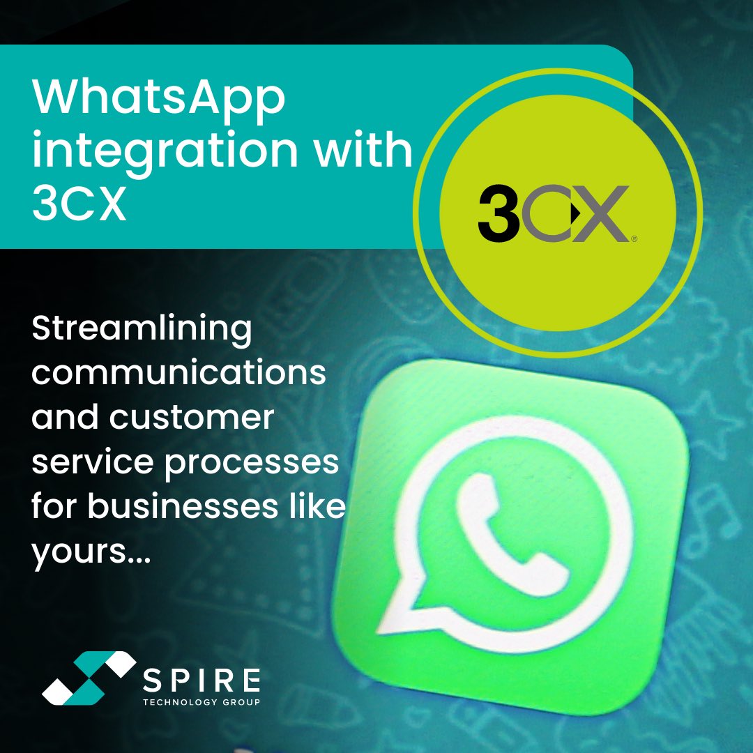 Integrating WhatsApp with 3CX: 

☑️ Give clients more ways to get in touch.

☑️ Respond to WhatsApp leads directly.

☑️ Transfer chats to colleagues / groups. 

☑️ Improve resolution time when team-working.

linktr.ee/spiretechgroup
 
#3cx #telecoms #phonesystems #worcestershire