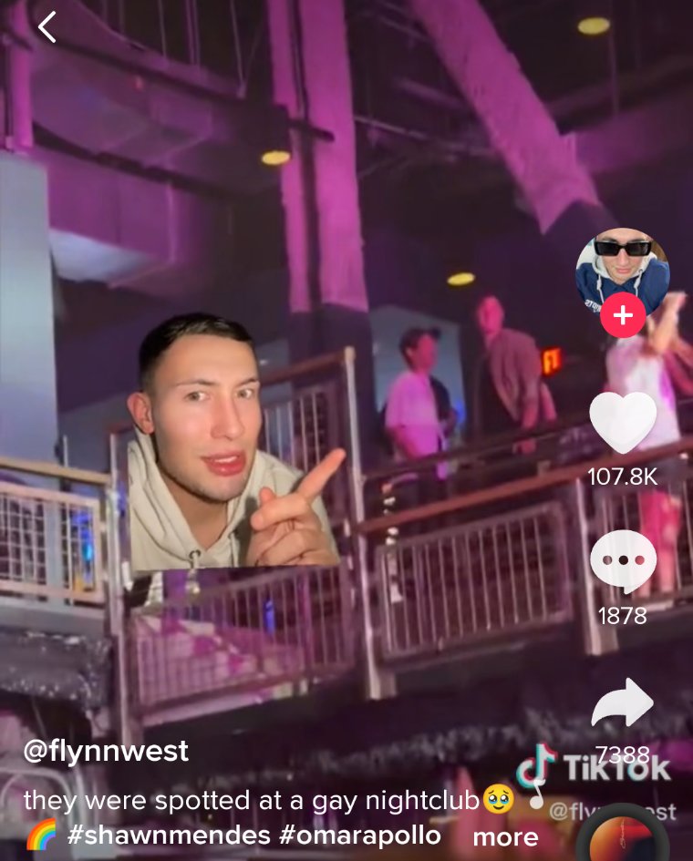 lauythelov's tweet image. a thread of every lie made up by gay men who've been harassing shawn mendes for nearly a decade.
1. a tiktok lying about shawn dating/being seen at a gay nightclub with omar apollo. The footage posted was taken at omar's concert in oct, shawn was with his friends/team matty