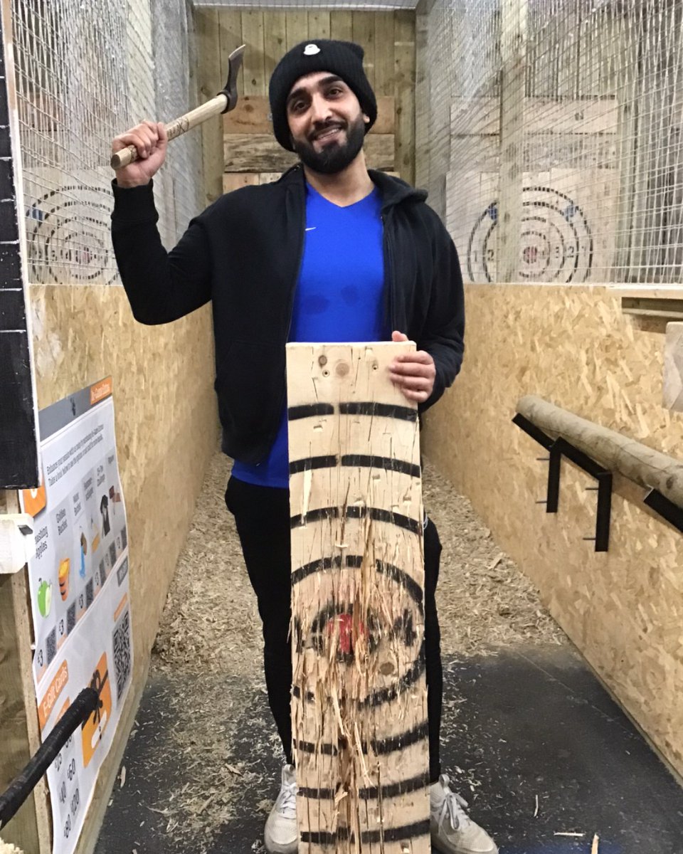 You know you've mastered it when your board looks like this😅 #Impressive #AxeThrowing #NewSkill #TimberJacks #PhotoOp