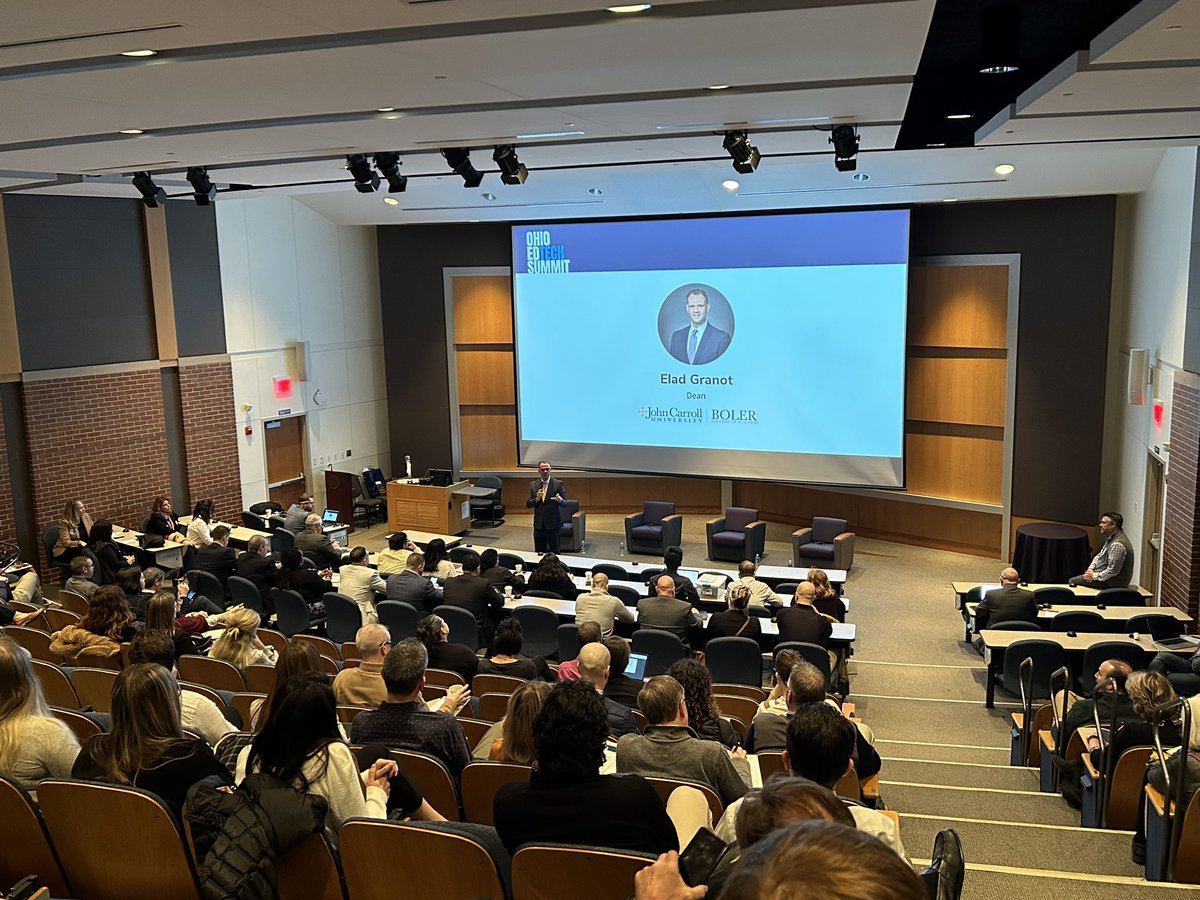 OhioXOrg's tweet photo. Welcome remarks from @JCUBolerDean at the inaugural #OhioEdTechSummit.

@JohnCarrollU https://t.co/7Z9e1P9uJd