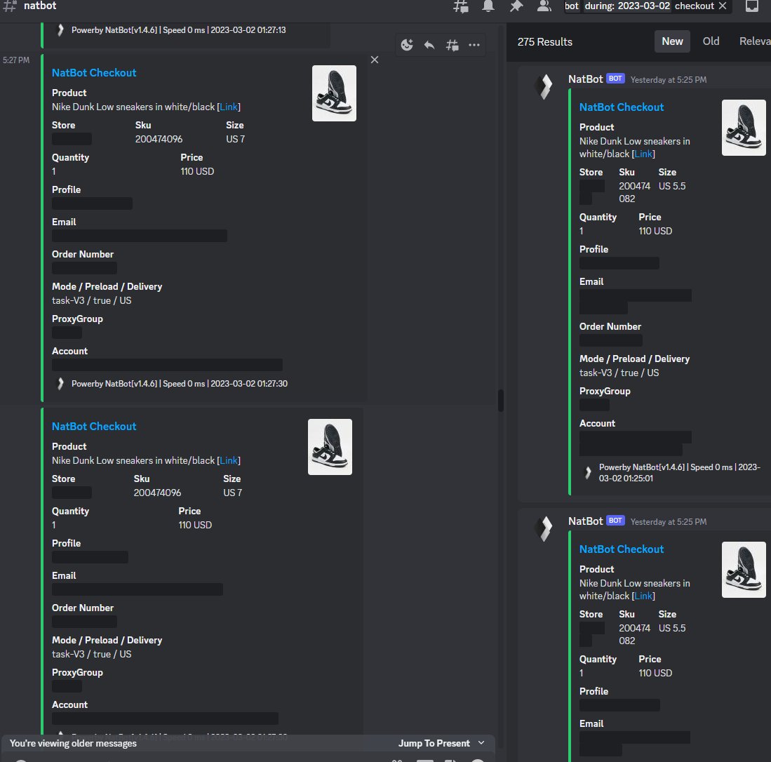 Bots @NATAIOBOT Groups @3519COP @EssentialsCN @Goodfellas_Club @checkouters @thesoleradar @ClosedCulture Proxies @TheResiGame