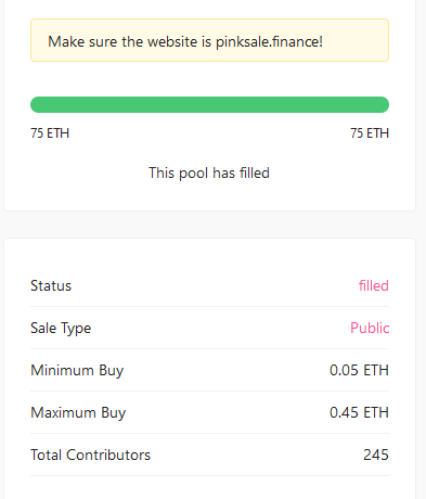 PornLabAI's tweet photo. 75/75 ETH has been filled on @pinkecosystem ! Congrats to everyone that got in! ๐๐๐
๐ฅตAlso there is some HUGE alpha coming before launch!
Like always, stay tuned!
#Pinksale #Arbitrum #PORNLAB #ETH #Presale #fille https://t.co/4He01RM5Ja