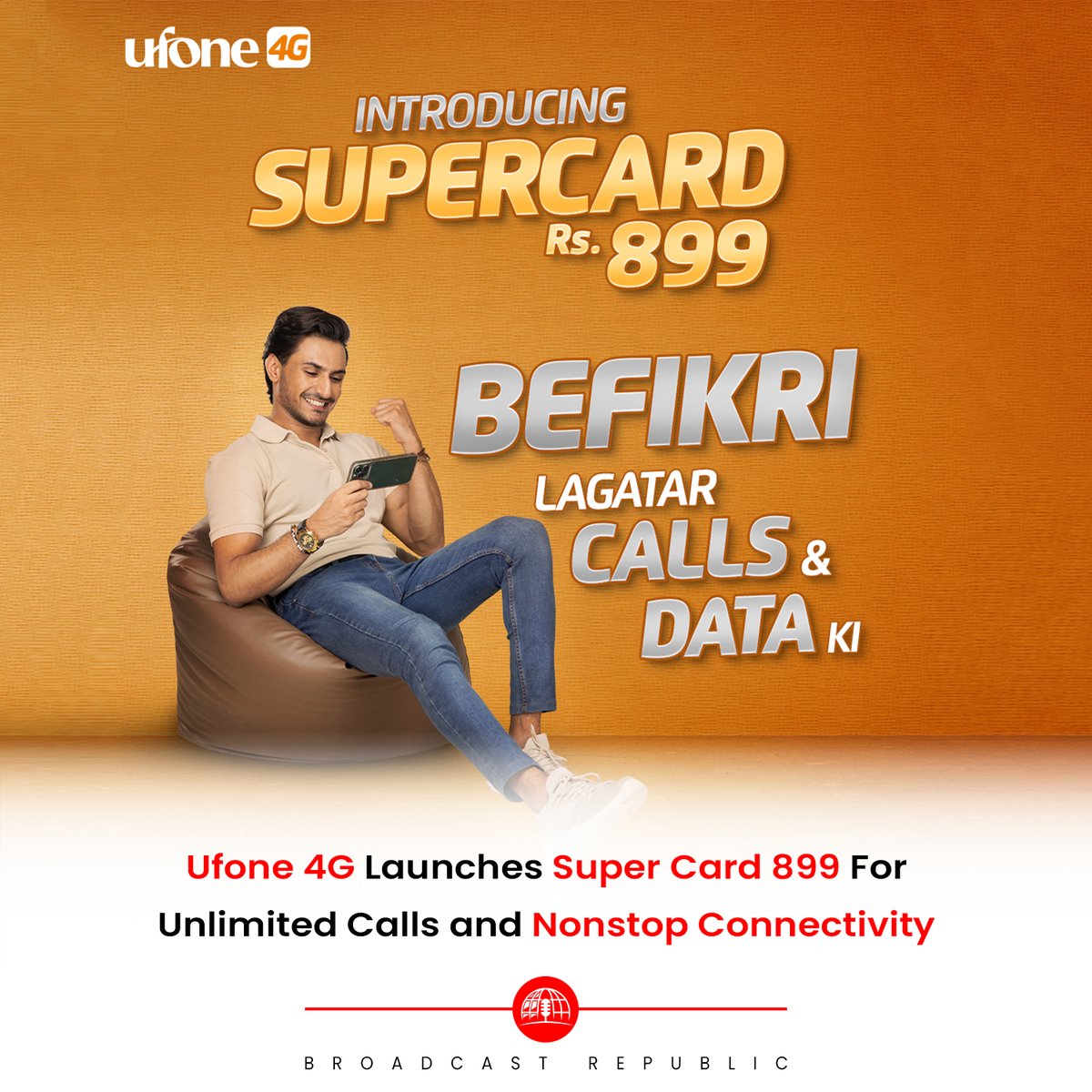 BcastRepublic's tweet photo. Ufone 4G introduces βSuper Card 899β, the latest addition to its Super Card portfolio.π―π²π€
#BroadcastRepublic #Ufone4G #SuperCard899 #UnlimitedCalls #NonstopConnectivity #ValueOffer #StayConnected #Pakistan
π Read More: https://t.co/bySRUwdJ6C https://t.co/bWxbUtB7qX