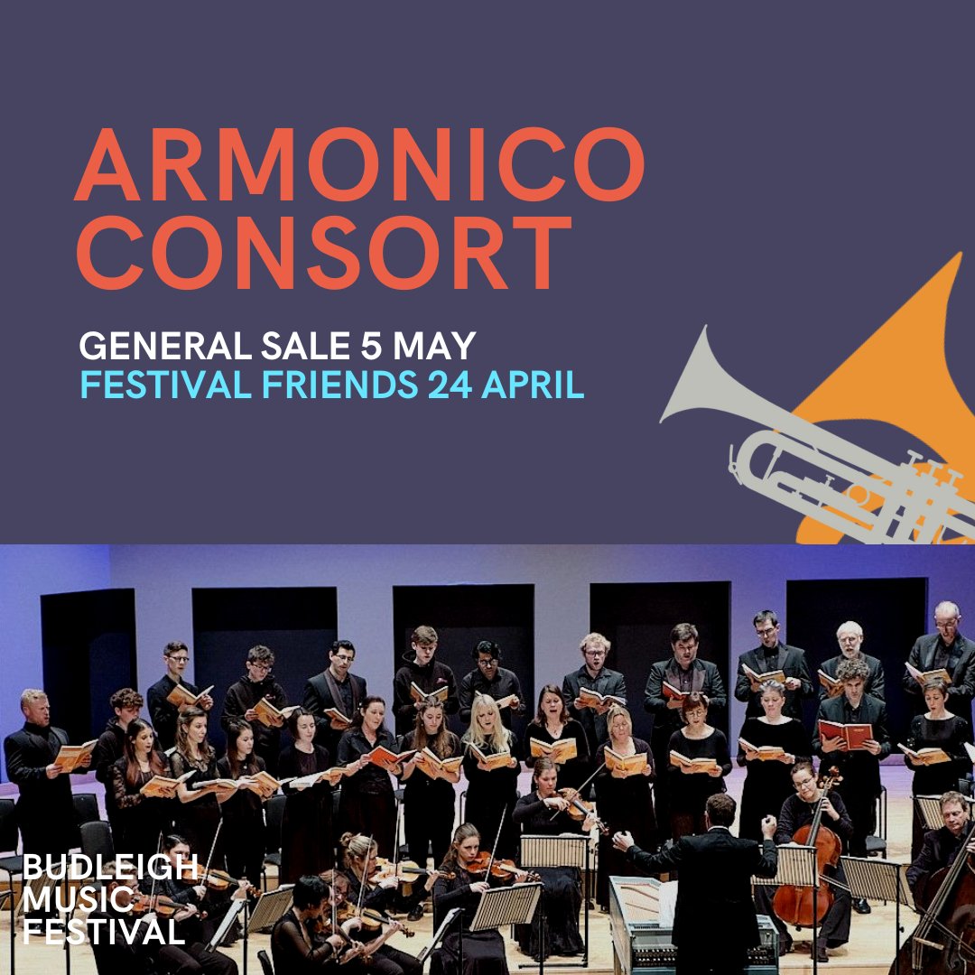 Experience Baroque masterpiece, Monteverde's Vespers, performed by the Armonico Consort at #BudleighMusicFestival. 

Become a festival friend and get tickets on Mon 24 April. General sale Fri 5 May.

🔗budleighmusicfestival.co.uk

#ClassicalMusic #Music #Festival #ArmonicoConsort
