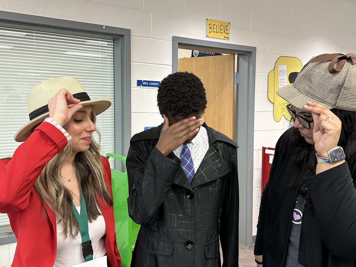 We are word detectives, spies, gum shoes, and sleuths all day <a href="/Clermont_ES/">Clermont Elementary School</a> for #ReadAcrossAmericaDay!
