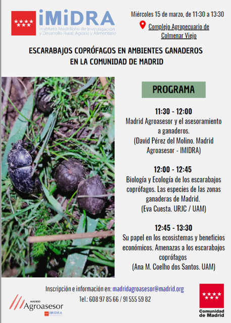 dungpool_proj's tweet photo. ¿Quieres conocer un poco más sobre los escarabajos coprófagos? El dia 15 de marzo @Guida_Santos7 y @biotura nos hablarán sobre la ecologia de este grupo de insectos, y sobre su papel en los ecosistemas. Inscripciones abiertas
@midra_i https://t.co/wqInKVXczm