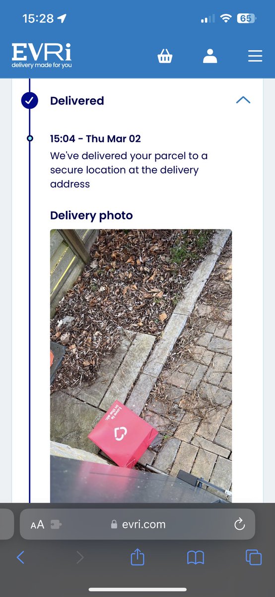 annoyednangry's tweet image. So this is #Evri idea of “delivered to a secure location” - lobbed over the gate to be almost run over by my neighbour as it was dragged into the middle of the drive by the gate mechanism #lazy #iamathome