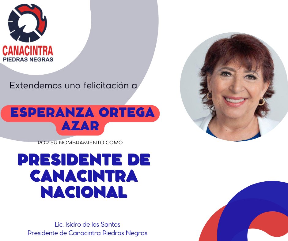 ¡¡Tenemos nueva PRESIDENTA!

Extendemos nuestra felicitación a la Mtra. Esperanza Ortega Azar por su nombramiento como PRESIDENTE DE CANACINTRA NACIONAL

#Canacintra #Visiondefuturo #Lafuerzadelaindustria