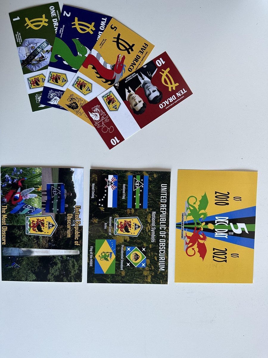 Canited_DFR's tweet photo. We are pleased to announce that we have made our first international exchange with @ObscuriumGov !
We received some very nice postcards and Draco!
#friendship #Canited #micronations https://t.co/GIz8qOhNMP