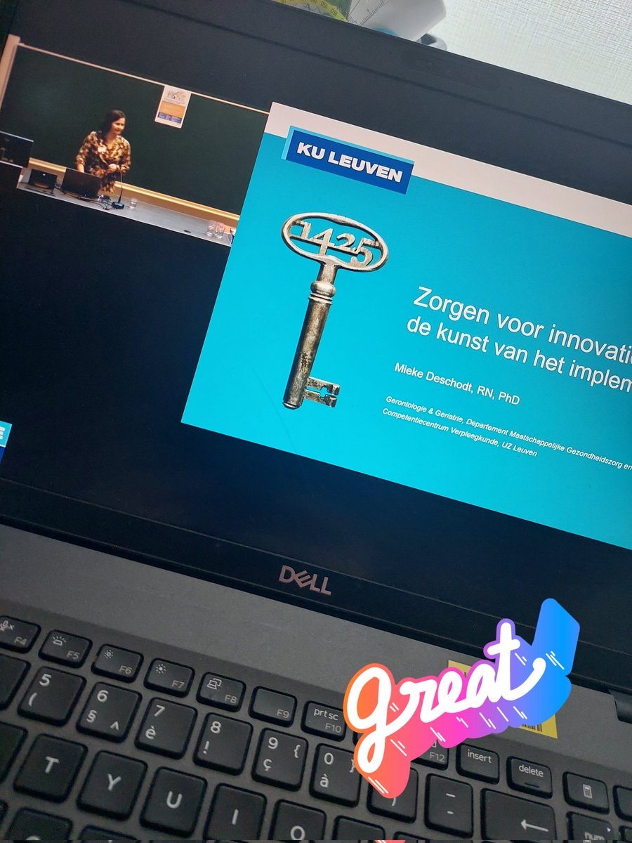 Jolanda_Vdv's tweet photo. Thuis boeiende uiteenzettingen van collega's aan het volgen  tijdens  Symposium Verpleegkundig specialisten van UZ Leuven! #Nursing #UZleuven #UZleuvenNursing #grensverleggers #ProudToBeANurse #levenslangleren https://t.co/JE7fbjmAU0