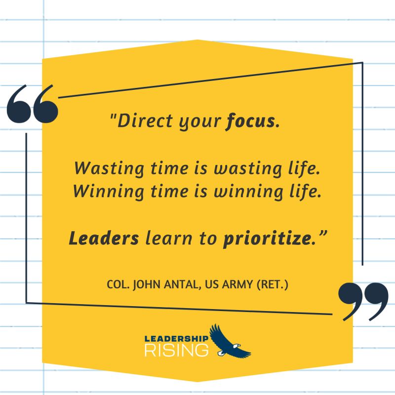 LeadershipRisng's tweet photo. Work hard, but first work on what will make the biggest difference.

Don’t waste time on trivial things that make little difference.

Direct your focus.

Wasting time is wasting life. Winning time is winning life.

Leaders learn to prioritize.

- John Antal

 #leadershiprising https://t.co/DCpaq97R1k