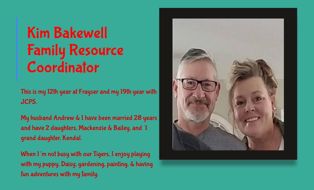 On this Thankful Thursday, Frayser Elementary's students and staff want to shout out how thankful we are for our Family Resource Coordinator, Mrs. Kim Bakewell! Please join us by giving her some love below! 🐯💚 #FrayserTigersROAR #WeAreJCPS #AISuccess #ThankfulThursday