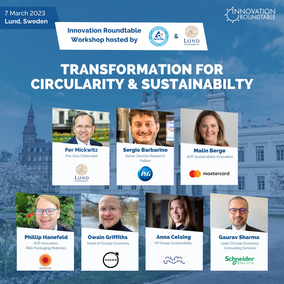 innoround's tweet photo. We're excited to announce our upcoming 2-day workshop in Lund hosted by @tetrapak at @lunduniversityOn the first day (7 March) we will be exploring the topic of Transformation for Circularity & Sustainability.
Learn more about #InnovationRoundtable at: https://t.co/xKeiNE6bq0 https://t.co/Xn27yxoyyP